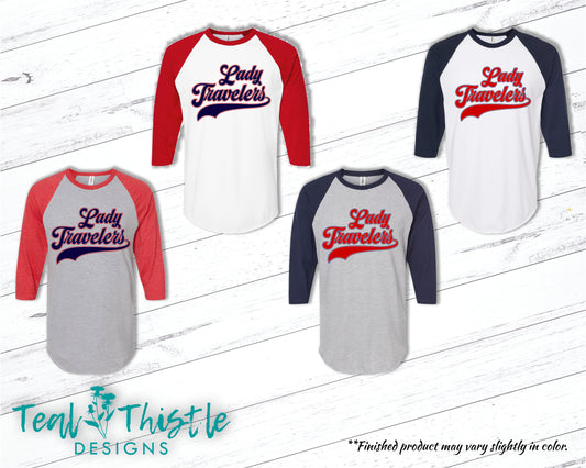 Lady Travelers Raglan Tee without Softball